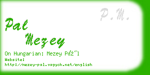 pal mezey business card